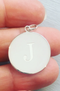 The Christopher | Sterling Silver 13mm Initial Pendant