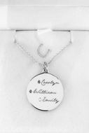 The Pippa | 18mm Multi Diamond Pendant Sterling Silver