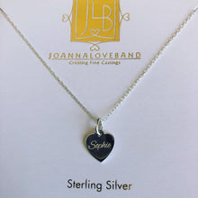 The Davina - Sterling Silver 15mm Name/Initial Heart Pendant