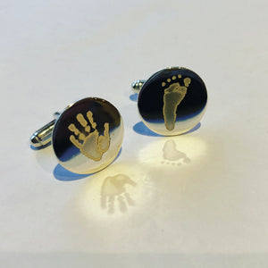 9ct Gold Cufflinks with Prints