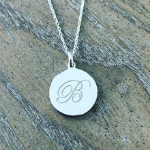 The Christopher  - Sterling Silver 13mm Initial Pendant