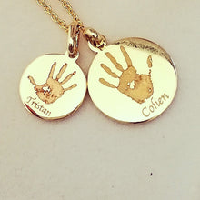 The Sophie -  Two Disc Pendant with Name or Initial & Print