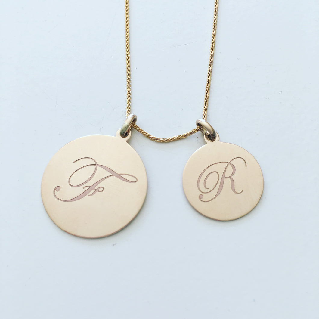 The Ella | Two Disc Family Pendant