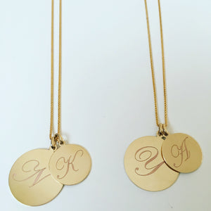 The Ella | Two Disc Family Pendant