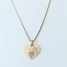 The Jessica -  15mm Name and Print Heart Pendant