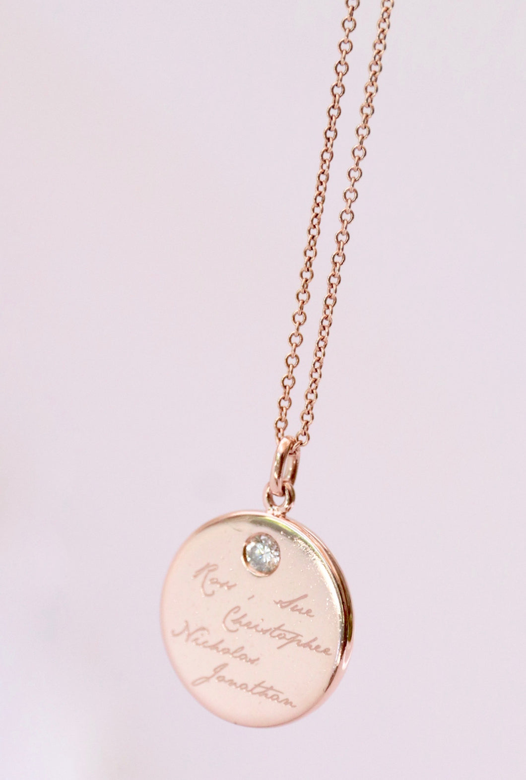 The Jonathan -  13mm Name or Initial Birthstone Pendant