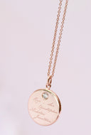 The Jonathan | 13mm Name or Initial Birthstone Pendant