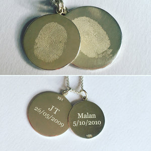 The Ella - Sterling Silver Two Disc Family Pendant