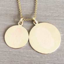 The Sophie -  Two Disc Pendant with Name or Initial & Print