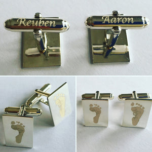 9ct Gold Cufflinks with Prints
