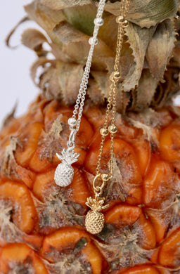 Tropical Pineapple Necklace | Gold Vermeil